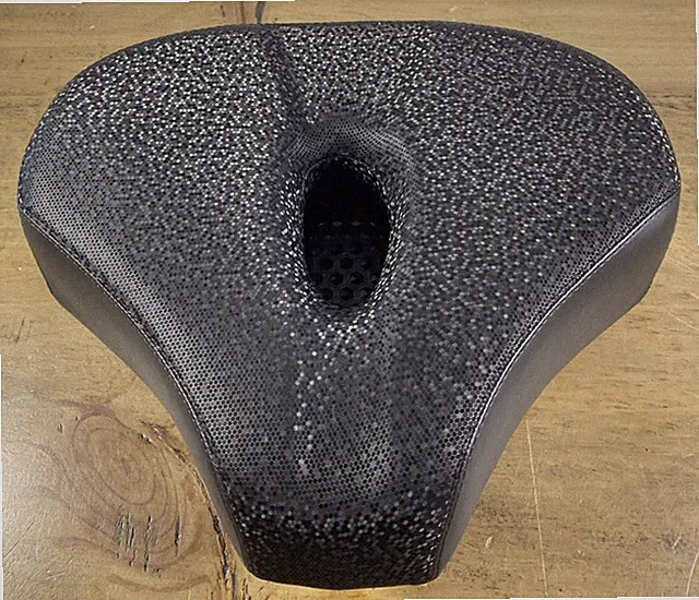 Comfortable Unisex Short Nose Wide Width Extra Padding Bike Seat Black Perforate