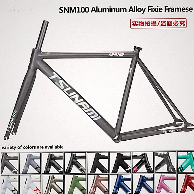 Fixed Gear Bike Frame Aluminum Alloy Bicycle Track Single Speed Frame with Fork