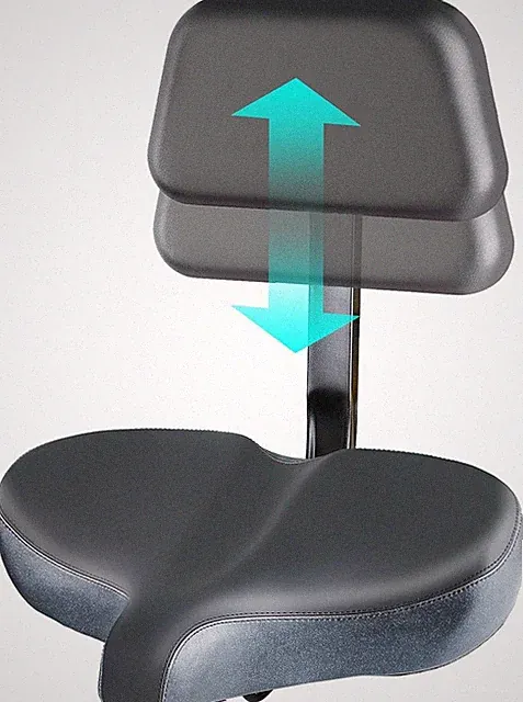 Oversized Bike Seat with Backrest Comfort Wide Bicycle Saddle Replacemen for Tri